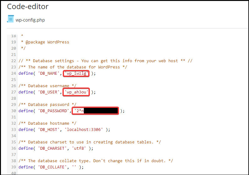 Plesk: Files, wp-config, database information (NL).png