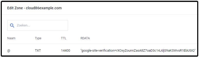 My Cloud86: DNS Settings, Example google-site-verification (ALL).png