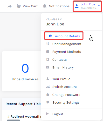 My Cloud86: Account, Account Details (EN).png