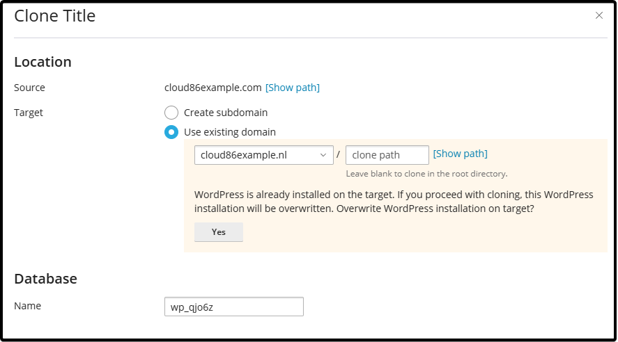 Plesk: WordPress, Clone website, domain (EN).png