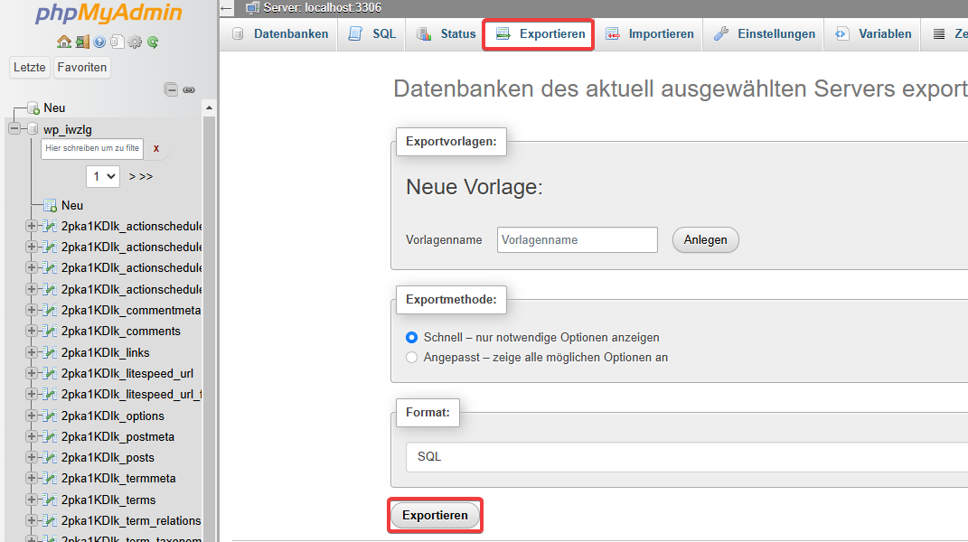 phpMyAdmin: Export, export (DE).png
